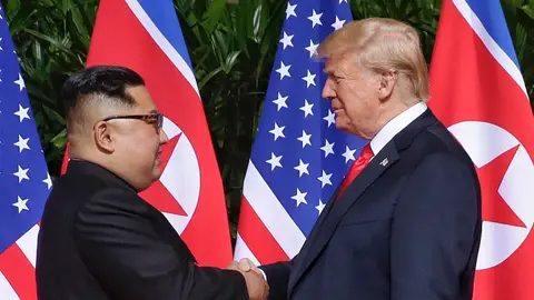 Kim Jong-Un y Donald Trump Kim Jong-Un y Donald Trump