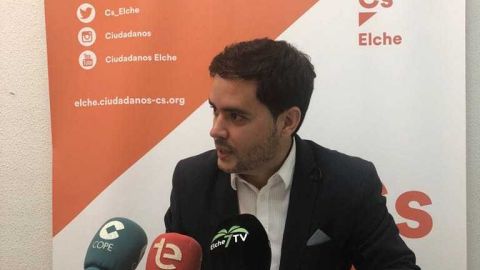 David Caballero, portavoz del Grupo Municipal de Ciudadanos en el Ayuntamiento de Elche