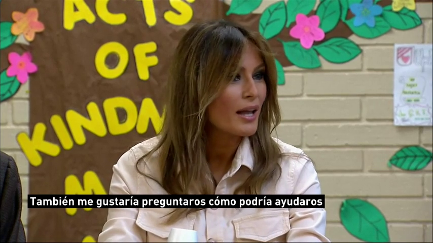 <p>Melania Trump visita en la frontera de México a niños inmigrantes: "Estoy aquí para saber cómo puedo ayudaros"</p> <p>Melania Trump visita en la frontera de México a niños inmigrantes: "Estoy aquí para saber cómo puedo ayudaros"</p>