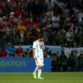 Leo Messi, durante el partido contra Croacia