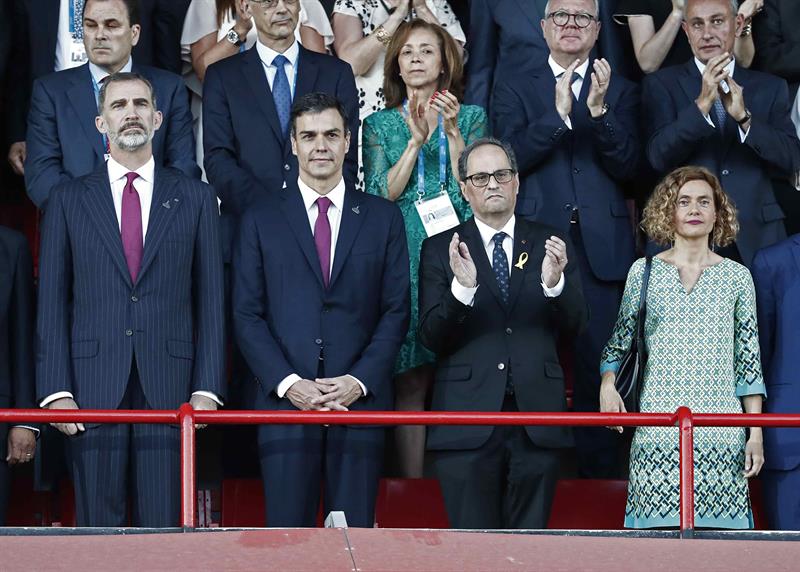 Así ha sonado la atronadora ovación al himno de España durante la inauguración de los Juegos del Mediterráneo Así ha sonado la atronadora ovación al himno de España durante la inauguración de los Juegos del Mediterráneo