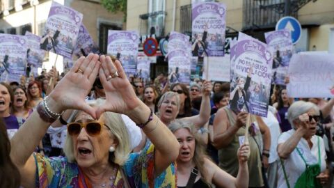 Manifestaci&oacute;n contra la puesta en libertad provisional de 'La Manada'