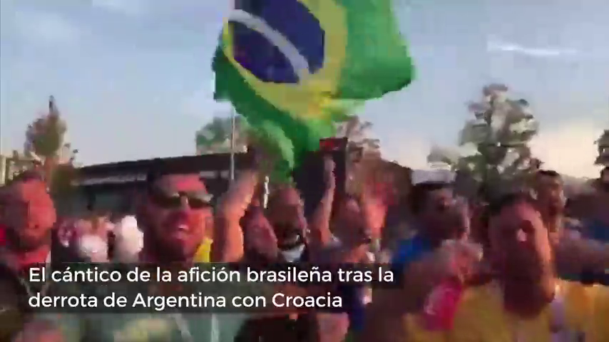 La afición brasileña se mofa de Argentina: cambian el 'Bella ciao' por el 'Messi ciao' La afición brasileña se mofa de Argentina: cambian el 'Bella ciao' por el 'Messi ciao'