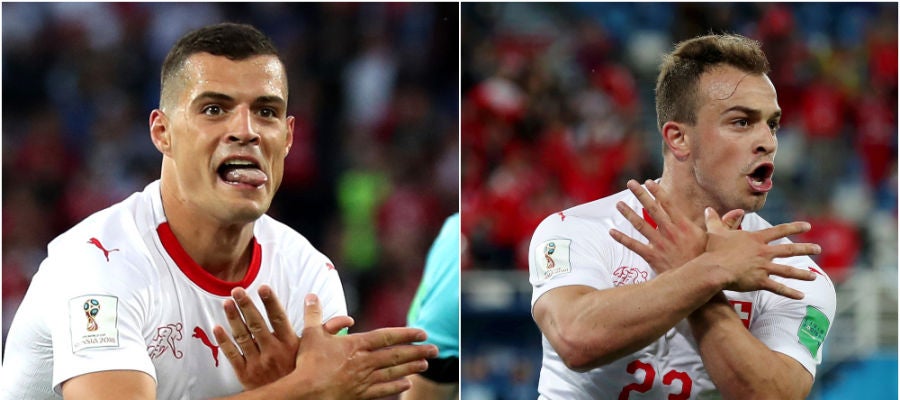 Xhaka, Shaqiri y su comentada celebración Xhaka, Shaqiri y su comentada celebración
