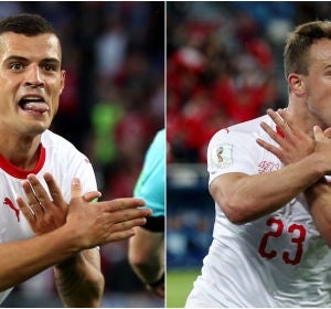 Xhaka, Shaqiri y su comentada celebración Xhaka, Shaqiri y su comentada celebración