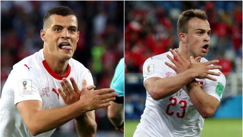 Xhaka, Shaqiri y su comentada celebraci&oacute;n