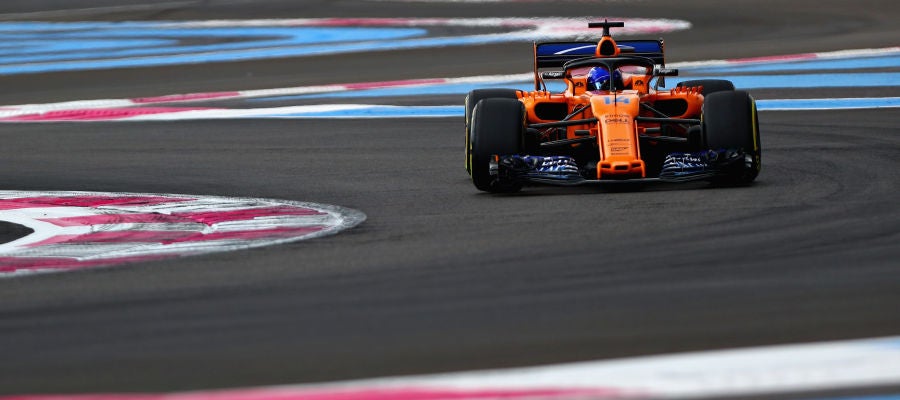 Fernando Alonso, durante la clasificación del GP de Francia Fernando Alonso, durante la clasificación del GP de Francia