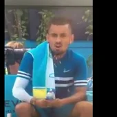 El polémico gesto de Kyrgios El polémico gesto de Kyrgios