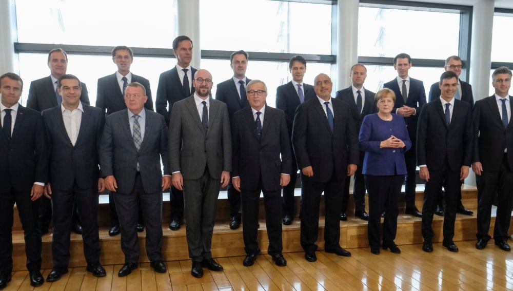 Los líderes europeos en la cumbre de Bruselas