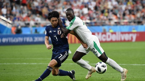 Momento del partido entre Jap&oacute;n y Senegal