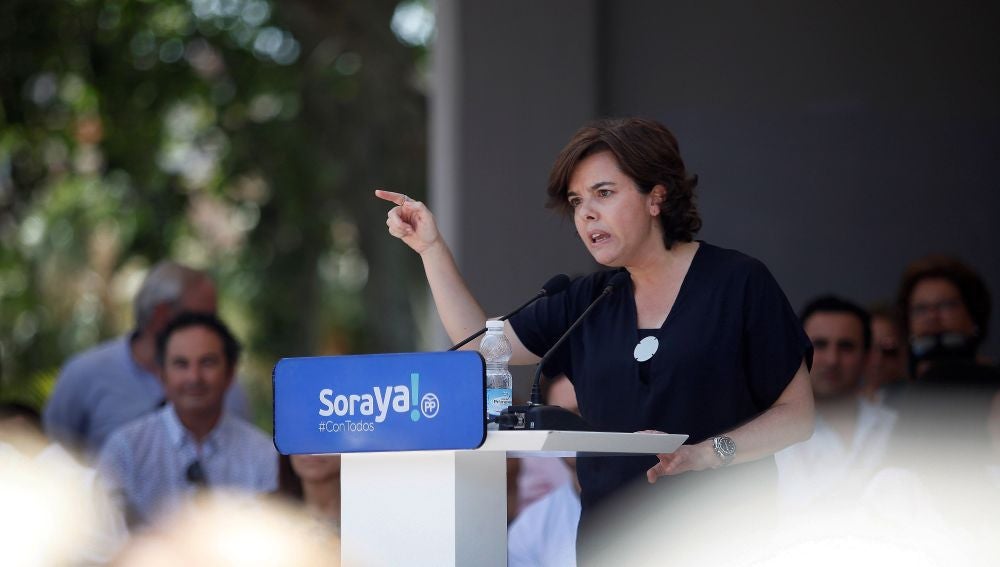 La candidata a presidir el PP, Soraya Sáenz de Santamaría