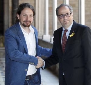 Pablo Iglesias y Quim Torra Pablo Iglesias y Quim Torra