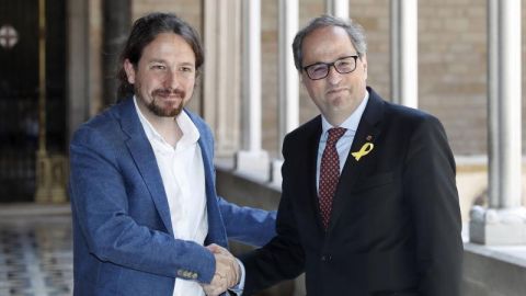 Pablo Iglesias y Quim Torra