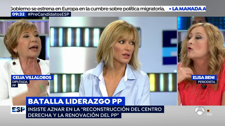 Susanna Griso se ve obligada a mediar en la riña entre Celia Villalobos y Elisa Beni: "Si tenéis un problema os vais al psiquiatra" Susanna Griso se ve obligada a mediar en la riña entre Celia Villalobos y Elisa Beni: "Si tenéis un problema os vais al psiquiatra"
