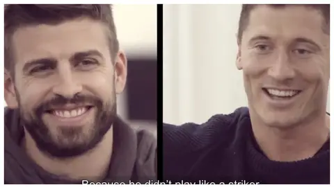 Piqué entrevista a Robert Lewandowski Piqué entrevista a Robert Lewandowski