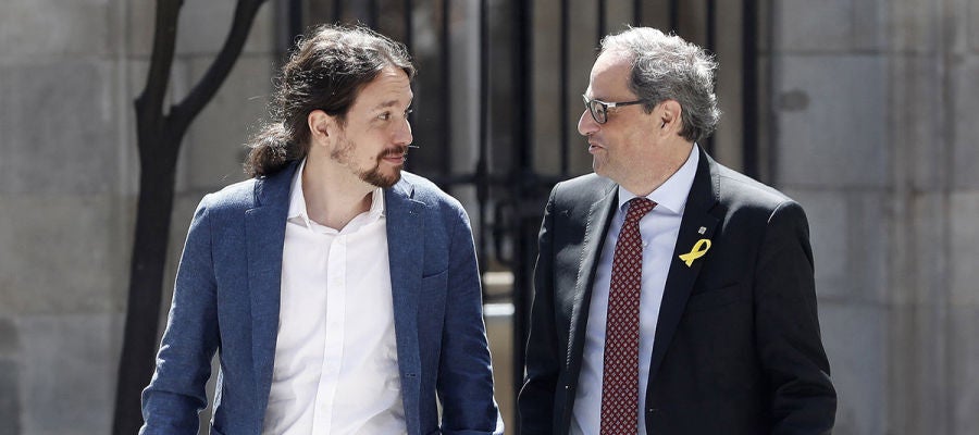 Pablo Iglesias y Quim Torra Pablo Iglesias y Quim Torra