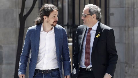 Pablo Iglesias y Quim Torra