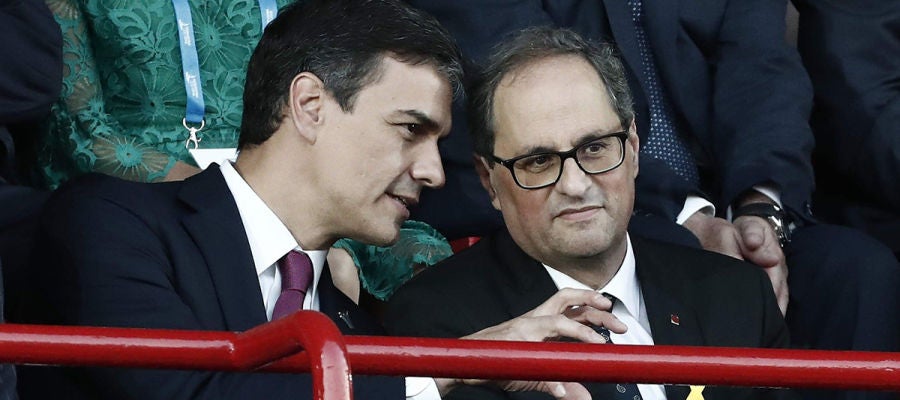 Pedro Sánchez y Quim Torra Pedro Sánchez y Quim Torra
