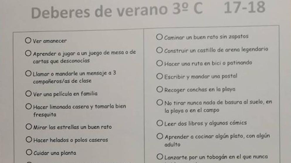 Oyentes: Los deberes que los niños quieren hacer realmente en verano Oyentes: Los deberes que los niños quieren hacer realmente en verano