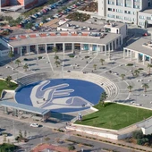 Vista aérea del agora de la Universitat Jaume I Vista aérea del agora de la Universitat Jaume I