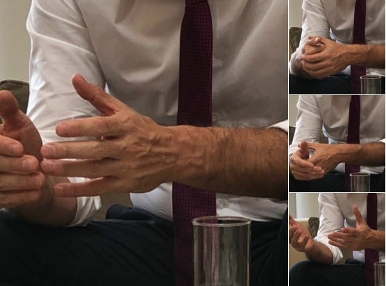 Las polémicas fotos de las manos de Pedro Sánchez, que según Moncloa, marcan la determinación del Gobierno Las polémicas fotos de las manos de Pedro Sánchez, que según Moncloa, marcan la determinación del Gobierno