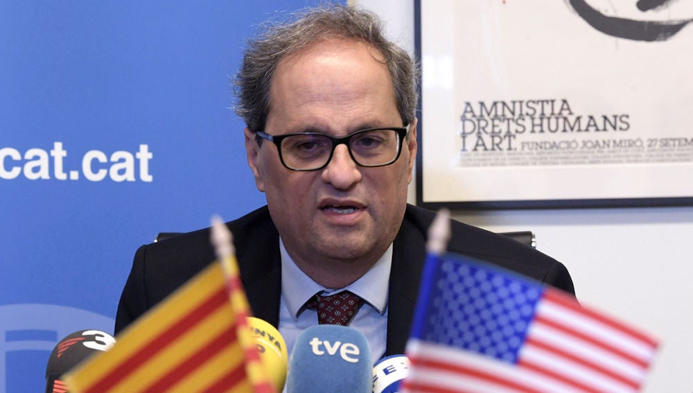 Quim Torra pide la dimisión de Pedro Morenés por su discurso en Washington Quim Torra pide la dimisión de Pedro Morenés por su discurso en Washington