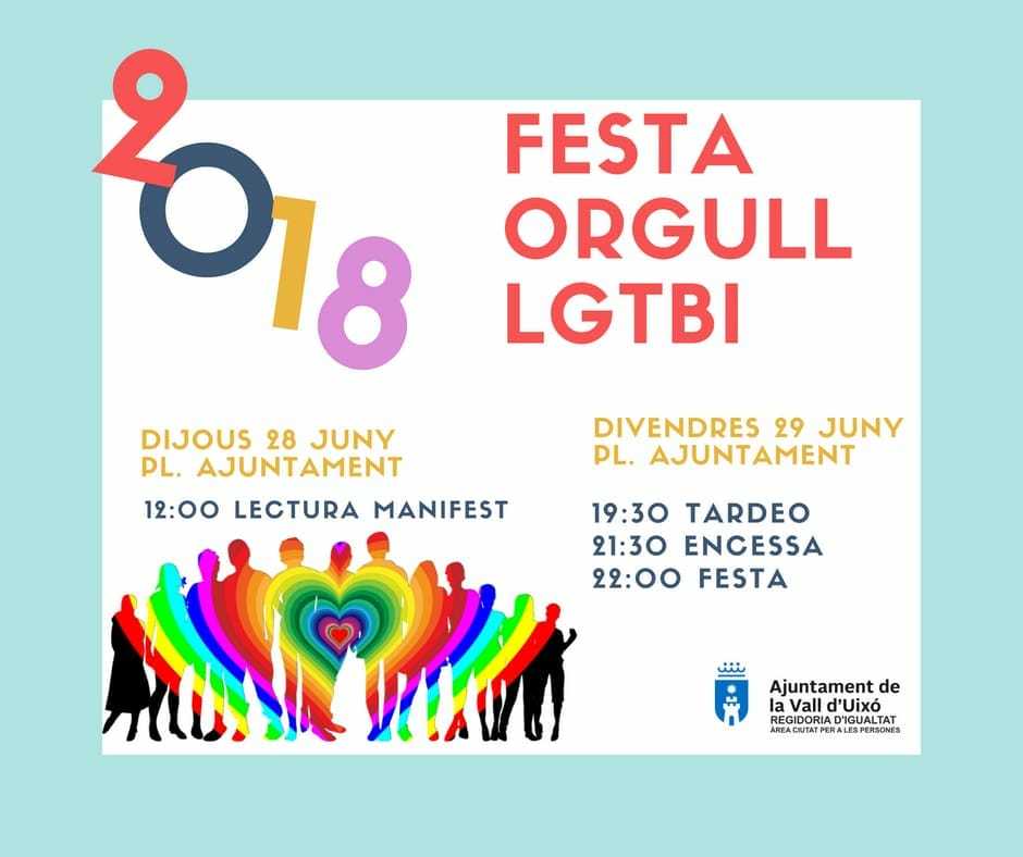 Vall d’Uixó celebra el Orgullo LGTBI con actos reivindicativos y festivos Vall d’Uixó celebra el Orgullo LGTBI con actos reivindicativos y festivos