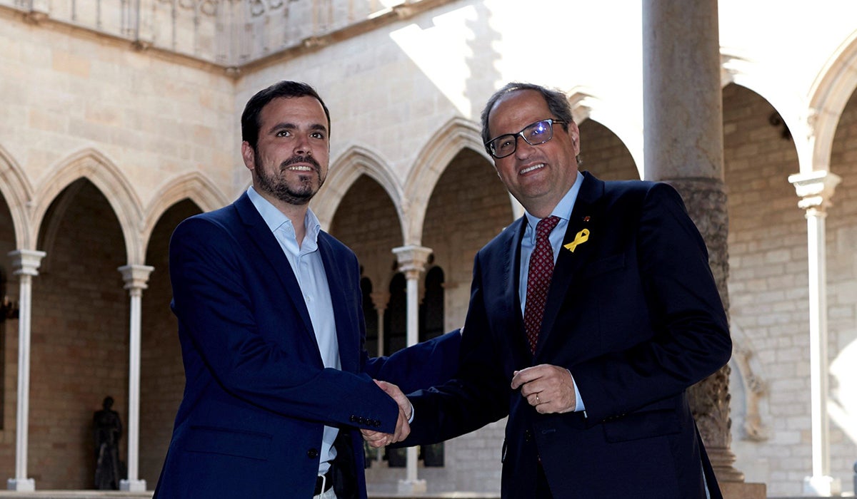 Garzón plantea a Torra una república federal para el encaje de Cataluña Garzón plantea a Torra una república federal para el encaje de Cataluña
