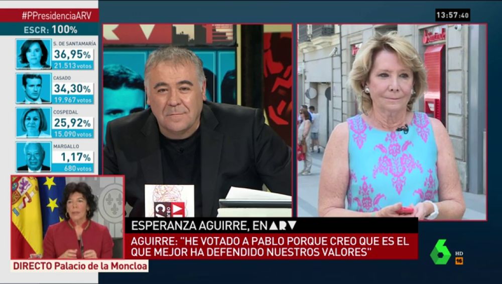 Esperanza Aguirre en Al Rojo Vivo
