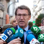 Alberto Núñez Feijóo ante los medios Alberto Núñez Feijóo ante los medios