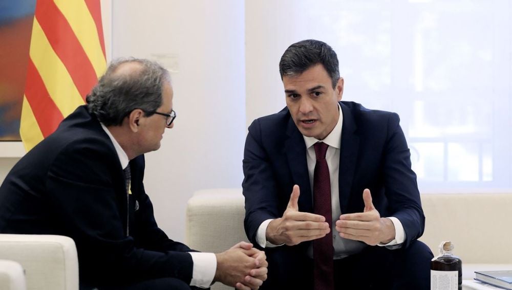 Sánchez responde a Torra: "Autogobierno y convivencia. No independencia" Sánchez responde a Torra: "Autogobierno y convivencia. No independencia"