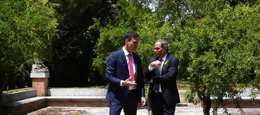 Pedro Sánchez y Quim Torra Pedro Sánchez y Quim Torra