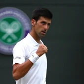 Djokovic celebrando un punto ante Khachanov Djokovic celebrando un punto ante Khachanov