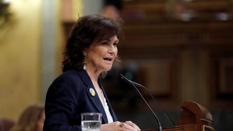 La vicepresidenta del Gobierno, Carmen Calvo