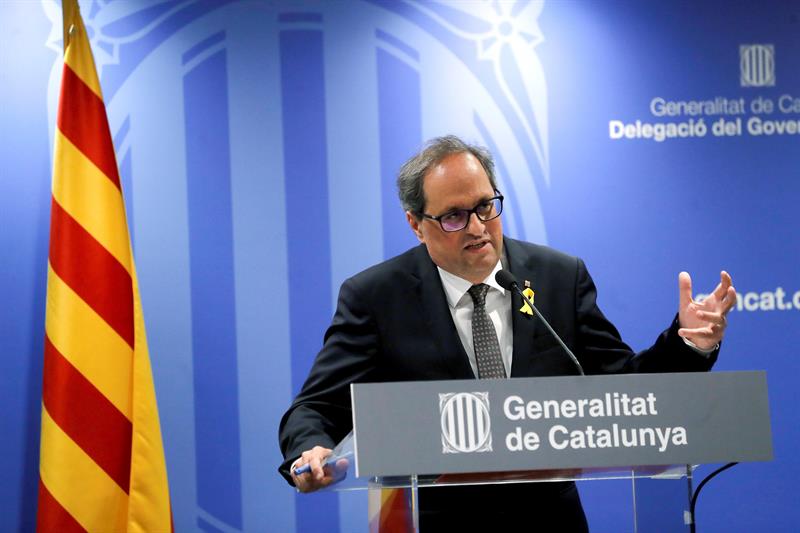 Torra dice a Sánchez que no renuncia a ninguna de las fórmulas para conseguir la independencia Torra dice a Sánchez que no renuncia a ninguna de las fórmulas para conseguir la independencia