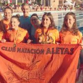 Equipo del Elche Club Natación que participó en el Campeonato de España de Aletas.