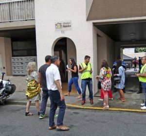 Imagen del edificio de Pau donde se ha producido el incendio Imagen del edificio de Pau donde se ha producido el incendio
