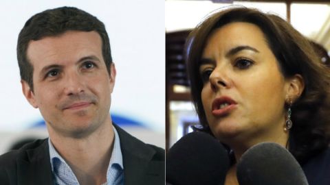 Pablo Casado y Soraya S&aacute;enz de Santamar&iacute;a