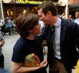 Los candidatos a la Presidencia del PP Pablo Casado y Soraya Sáenz de Santamaría Los candidatos a la Presidencia del PP Pablo Casado y Soraya Sáenz de Santamaría