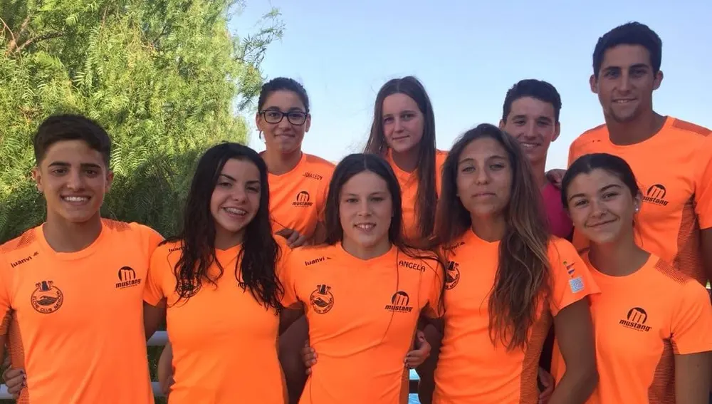 Componentes del equipo del Elche Club Natación que participó en el Autonómico de Verano 2018 de Elda.