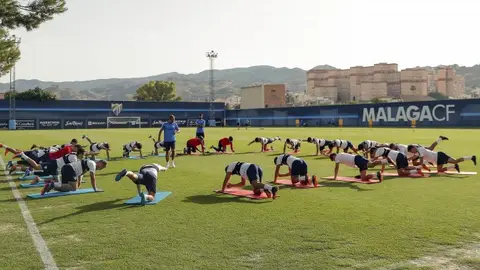 El Málaga CF en un entrenamiento de pretemporada El Málaga CF en un entrenamiento de pretemporada