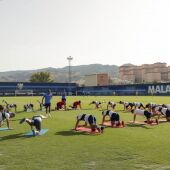 El Málaga CF en un entrenamiento de pretemporada