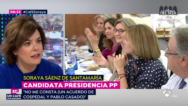 Sáenz de Santamaría:“El 63% de los afiliados del PP ha apoyado a una mujer y quieren que se presente a una mujer” Sáenz de Santamaría:“El 63% de los afiliados del PP ha apoyado a una mujer y quieren que se presente a una mujer”