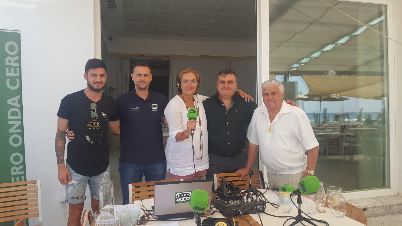 Marbella en la Onda desde el Club de Playa Estrella del Mar, miércoles 11 de julio de 2018, Concha Montes y Julio Rodríguez Marbella en la Onda desde el Club de Playa Estrella del Mar, miércoles 11 de julio de 2018, Concha Montes y Julio Rodríguez