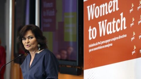 La vicepresidenta del Gobierno, Carmen Calvo