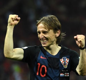 Luka Modric celebra el pase a la final Luka Modric celebra el pase a la final
