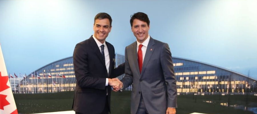 Pedro Sánchez y Justin Trudeau Pedro Sánchez y Justin Trudeau