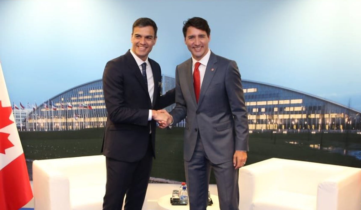 Trudeau elogia a Sánchez por el alto número de ministras de su Gobierno y su liderazgo ante migración Trudeau elogia a Sánchez por el alto número de ministras de su Gobierno y su liderazgo ante migración