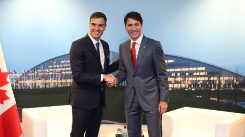 Pedro S&aacute;nchez y Justin Trudeau