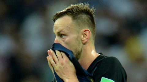 Ivan Rakitic, en un partido con Croacia. 